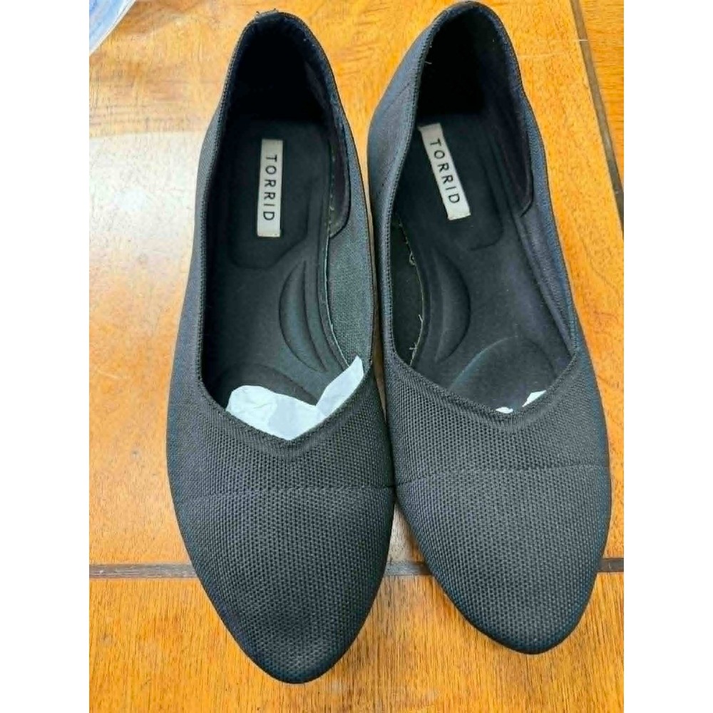 Torrid Womens Black Knit Pointed Toe Ballet Flats Shoes 11.5 WW 16303733 - Picture 7 of 10